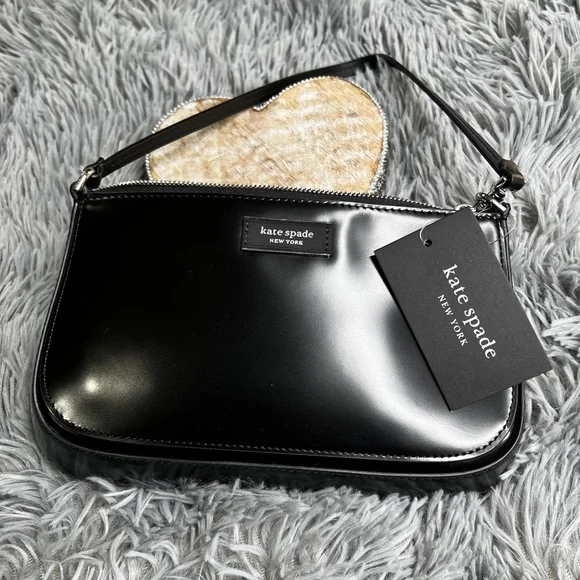 Kate Spade Sam Icon Leather Mini Pochette Black Handbag